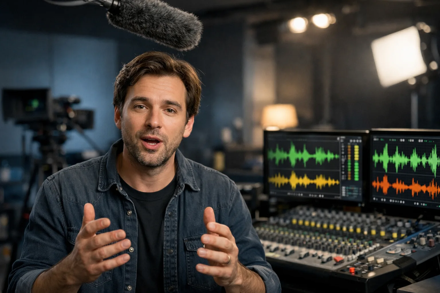 Veo native audio concept with dialogue, effects, and ambient layers